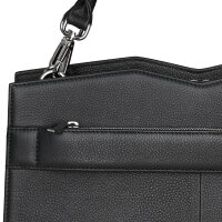 Socha Diamond Edition Bandolera Negro 14 Piel auténtica Bolsa para portátil Negro
