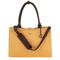 Socha Straight Line Camel 15.6 Zoll elegante Laptoptasche - Braun