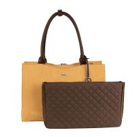 Socha Straight Line Camel 15.6 Zoll elegante Laptoptasche - Braun