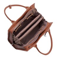 Socha Straight Line Cognac 15.6 Zoll elegante Laptoptasche - Braun