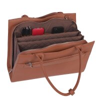Socha Straight Line Cognac 15.6 Zoll elegante Laptoptasche - Braun