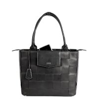Socha Helena Premium Black Nappa leather bag with clutch - Black