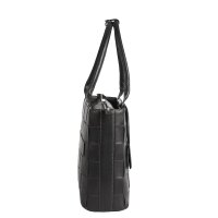 Socha Helena Premium Black Nappa leather bag with clutch - Black