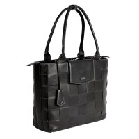 Socha Helena Premium Black Nappa leather bag with clutch - Black