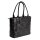 Socha Helena Premium Black Nappa leather bag with clutch - Black