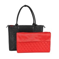 Socha Diana Premium Black 15.6 inch nappa leather laptop bag - Black