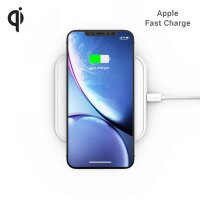 Zens Aluminum Single Wireless Qi Charger with USB-C Power Adapter (10W) - White