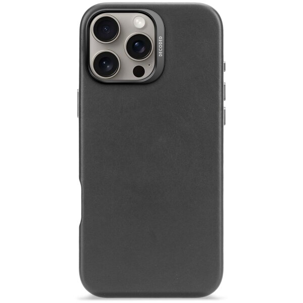 Decoded Leather Backcover Lederschutzhülle für iPhone 16 Pro Max Black
