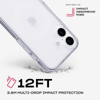 Tech21 EvoClear MagSafe Hülle für iPhone 16 - Transparent