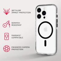 Tech21 EvoCrystal MagSafe Hülle für iPhone 16 Pro - Schwarz