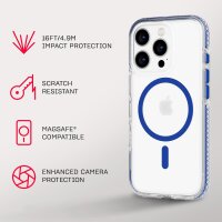 Tech21 EvoCrystal MagSafe Hülle für iPhone 16 Pro - Blau