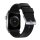 Nomad Active Leather Band Pro Armband Connector Silver für Watch 42/44/45mm - Schwarz