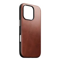 Nomad Modern Leather Case Hülle für iPhone 16 Pro - Olde Dublin Horween