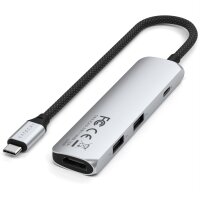 Satechi USB-C 4-in-1 Slim Multiport Adapter 4K - Silber