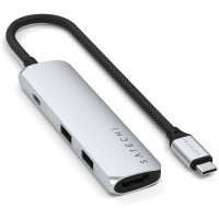 Satechi USB-C 4-in-1 Slim Multiport Adapter 4K - Silber