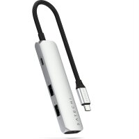 Satechi USB-C 4-in-1 Slim Multiport Adapter 4K - Silber