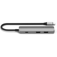 Satechi USB-C 4-in-1 Slim Multiport Adapter 4K - Space Grey