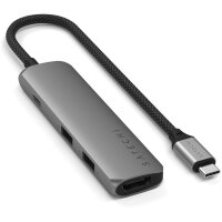 Satechi USB-C 4-in-1 Slim Multiport Adapter 4K - Space Grey