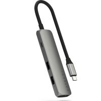Satechi USB-C 4-in-1 Slim Multiport Adapter 4K - Space Grey