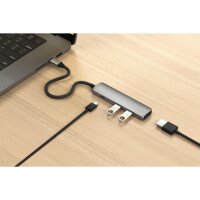 Satechi USB-C 4-in-1 Slim Multiport Adapter 4K - Space Grey