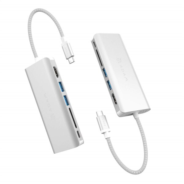 ADAM elements CASA Hub A01 6-in-1 für Apple MacBook & USB-C Notebooks - Silber