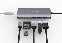 ADAM elements CASA Hub A01 6-in-1 für Apple MacBook & USB-C Notebooks - Silber