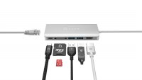 ADAM elements CASA Hub A01 6-in-1 für Apple MacBook & USB-C Notebooks - Silber