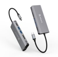 ADAM elements CASA Hub A01 6-in-1 für Apple MacBook & USB-C Notebooks - Silber