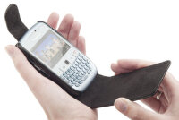 4-OK Handytasche Klap Karbon für BlackBerry Curve 8520