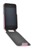 4-OK Handytasche Klap - Pink für Apple iPhone 4 und 4S