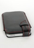 4-OK Handytasche Strip - Schwarz mit Rot TIP