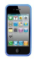 4-OK Cover iPhone Hülle Blau - für Apple iPhone 4 und 4S