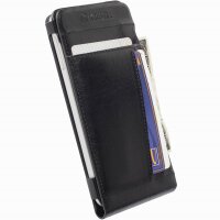 Krusell Leder Tasche Kalmar WalletCase 75997 für Samsung Galaxy Alpha in Schwarz