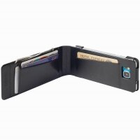 Krusell Leder Tasche Kalmar WalletCase 75997 für Samsung Galaxy Alpha in Schwarz