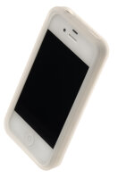 4-OK Silikon Tasche SiliColors für Apple iPhone 4 und 4S - Transparent Weiss