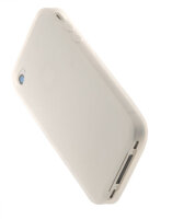 4-OK Silikon Tasche SiliColors für Apple iPhone 4 und 4S - Transparent Weiss