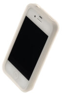 4-OK Silikon Tasche SiliColors für Apple iPhone 4 und 4S - Transparent Weiss