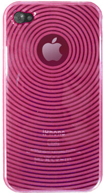 4-OK Plastic Case TPU Wave Pink für Apple iPhone 4 und 4S