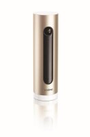 Netatmo Welcome - IP-Sicherheitskamera - Indoor - Verkabelt & Kabellos - Tisch/Bank - Schwarz - Gold - Aluminium