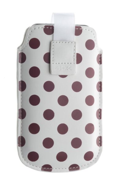 4-OK UP! Handytasche Red Dots auf Weiss T7