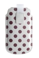 4-OK UP! Handytasche Red Dots auf Weiss T7