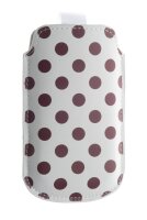 4-OK UP! Handytasche Red Dots auf Weiss T7