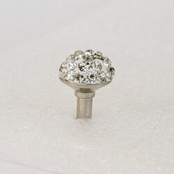 Sushimi Phone Cap white crystal mini ball (017)