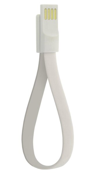 Daten-Kabel USB auf Micro-USB magnetisch, 20cm Länge, Weiss