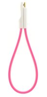 Daten-Kabel USB auf Micro-USB magnetisch, 20cm Länge, Pink