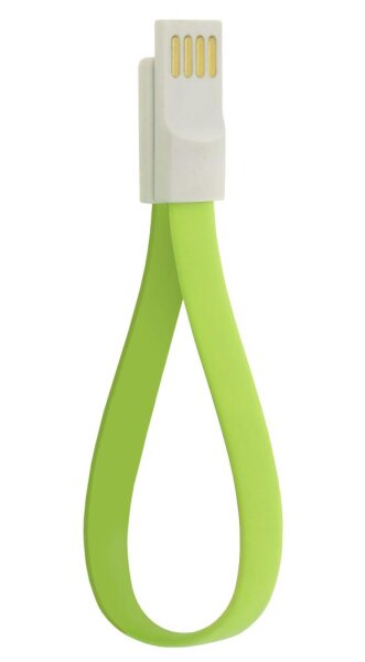 Daten-Kabel USB auf Micro-USB magnetisch, 20cm Länge, Grün