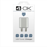 4-OK USB Home 1A in Weiss
