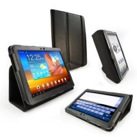Tuff-Luv Type View Plus Ledertasche für Samsung Galaxy Tab 2 10.1" in schwarz