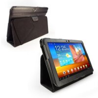 Tuff-Luv Type View Plus Ledertasche für Samsung Galaxy Tab 2 10.1" in schwarz