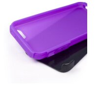 E-volve Twin Skiin Silikonhülle für Apple iPhone 5 (inkl. Displayschutz) - violett